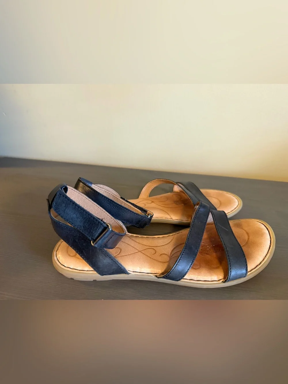 Born Women’s Black Strappy Leather Sandals